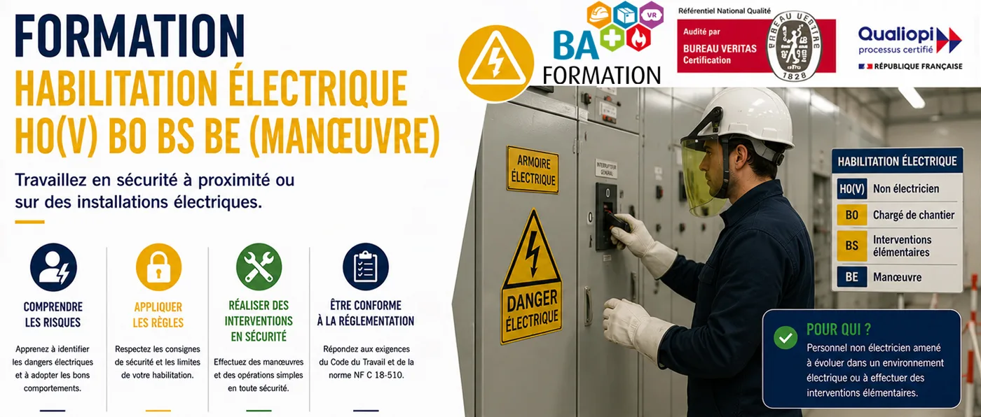 Formation Habilitation électrique — BA Formation
